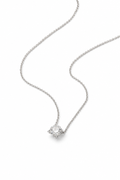 1 Carat Round Lab‑grown Diamond Solitaire Necklace, PT950 Platinum Chain, 4‑Prong Setting