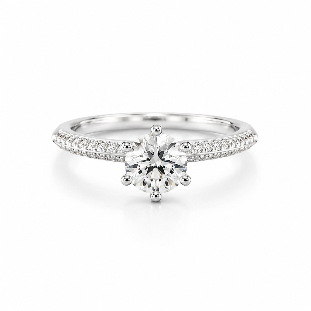 1.05‑Carat Round Diamond Solitaire Ring, PT950 Platinum Band