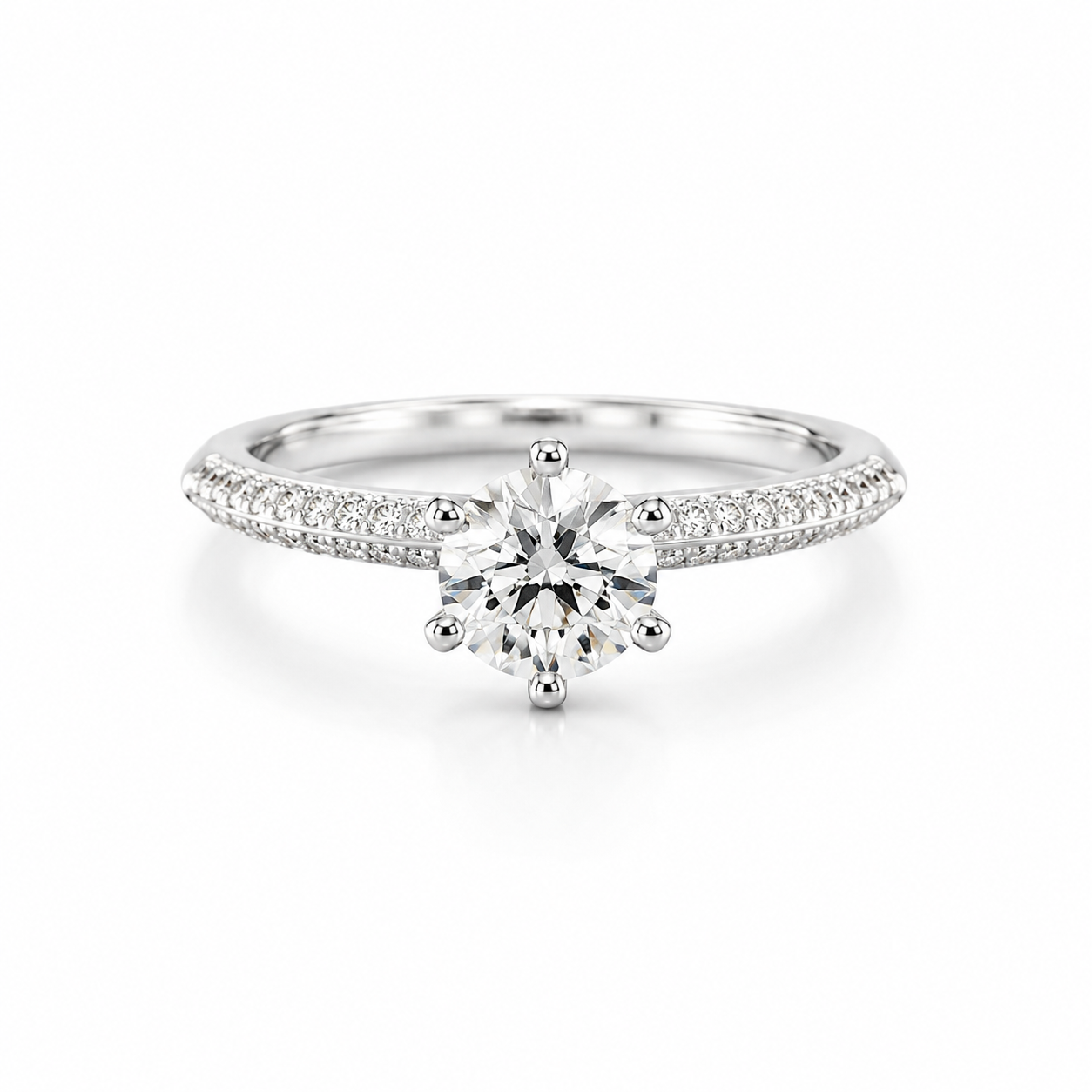 1.05‑Carat Round Diamond Solitaire Ring, PT950 Platinum Band