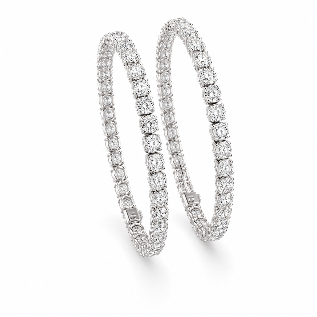 9.7‑Carat Total Tennis Bracelet, PT950 Platinum