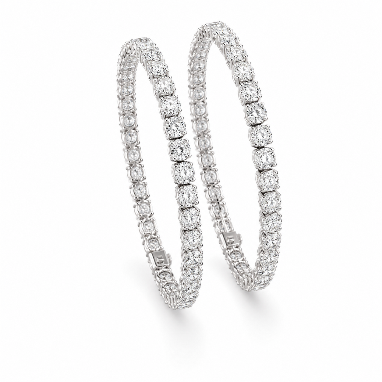 9.7‑Carat Total Tennis Bracelet, PT950 Platinum