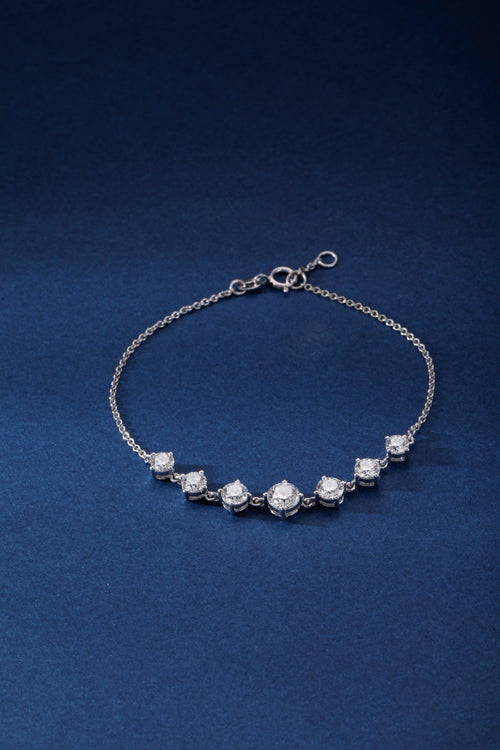 CF26-B001 | Round Diamond Line Bracelet | White Gold Setting