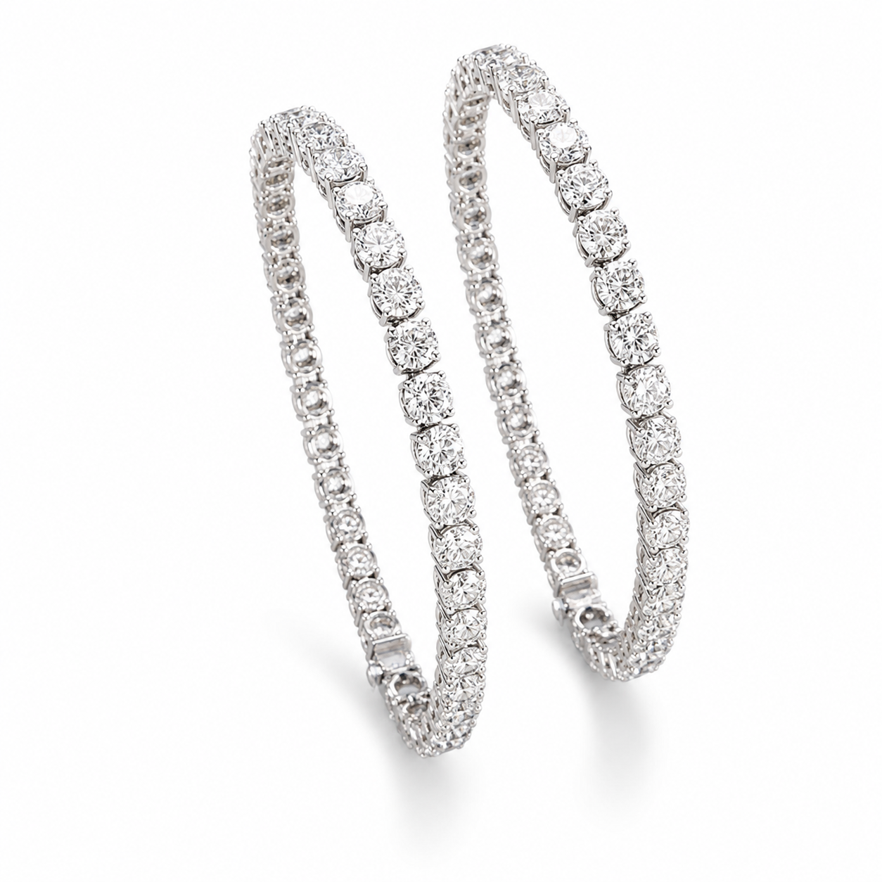 9.7‑Carat Total Tennis Bracelet, PT950 Platinum