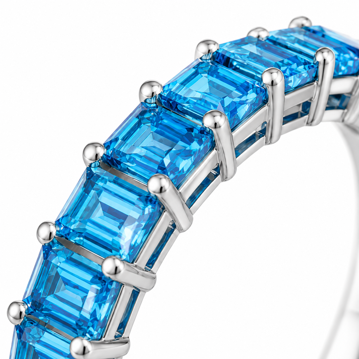 1.1-Carat Diamond Eternity Ring, PT950 Platinum Band