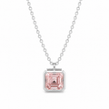 1-Carat Pink Lab-Grown Diamond Pendant Necklace, PT950 Platinum