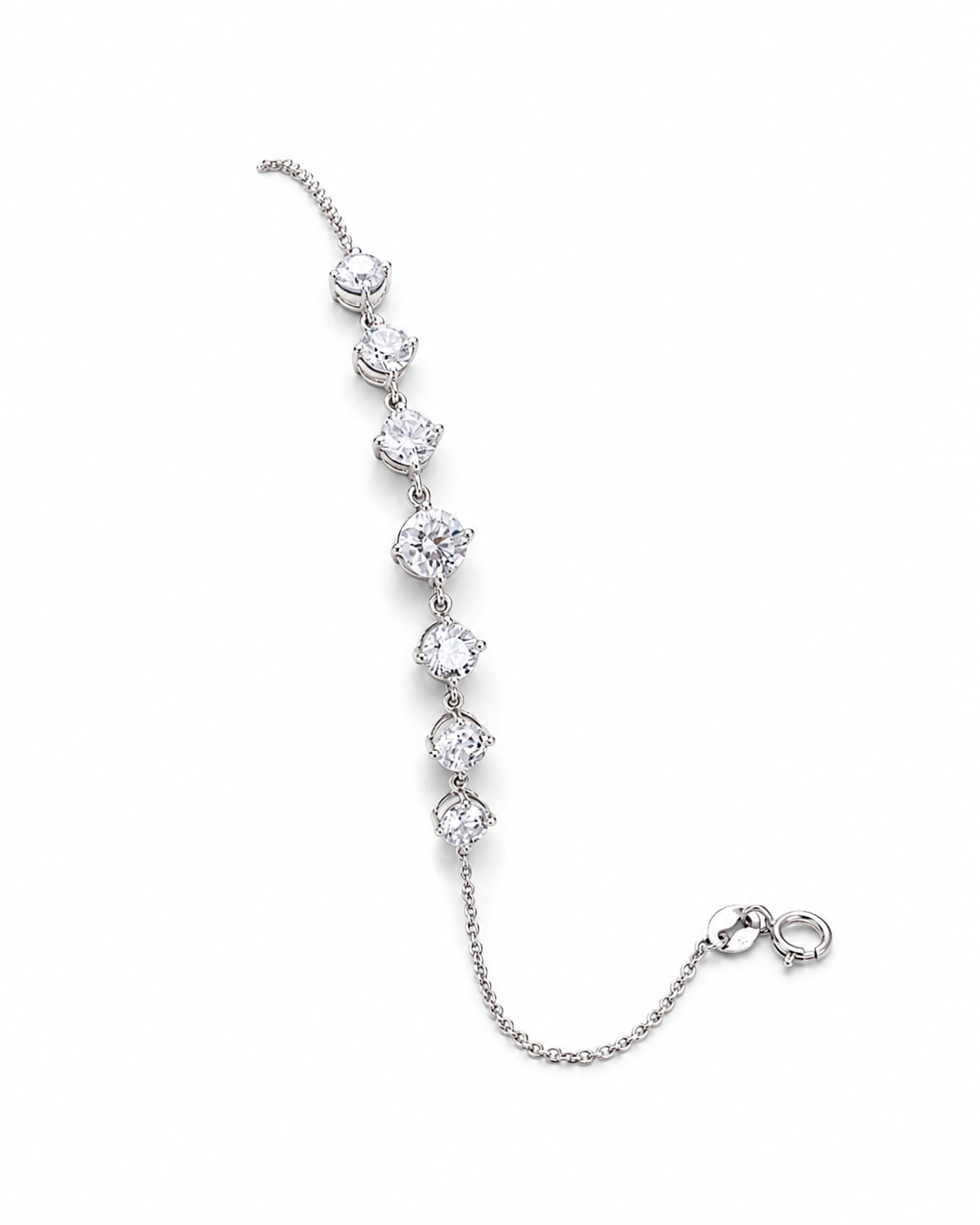 1.98‑Carat Lab‑Grown Diamond Bracelet, PT950 Platinum Chain