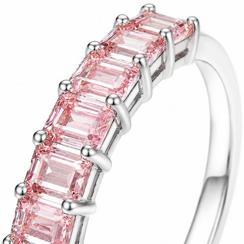 1.05-Carat Pink Diamond Eternity Ring, PT950 Platinum Band