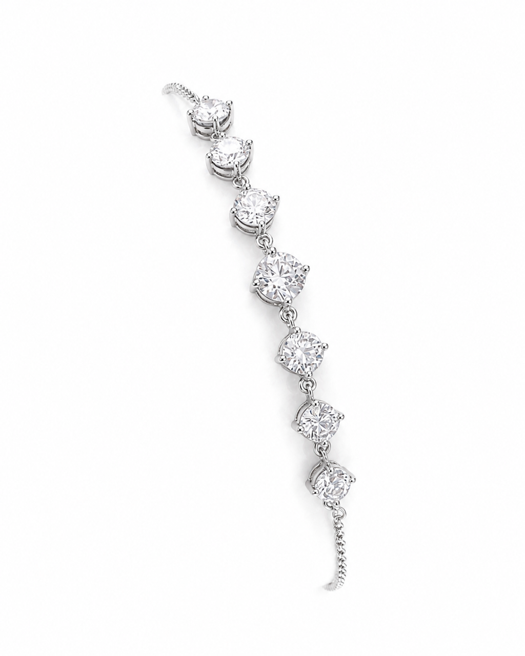1.98‑Carat Lab‑Grown Diamond Bracelet, PT950 Platinum Chain