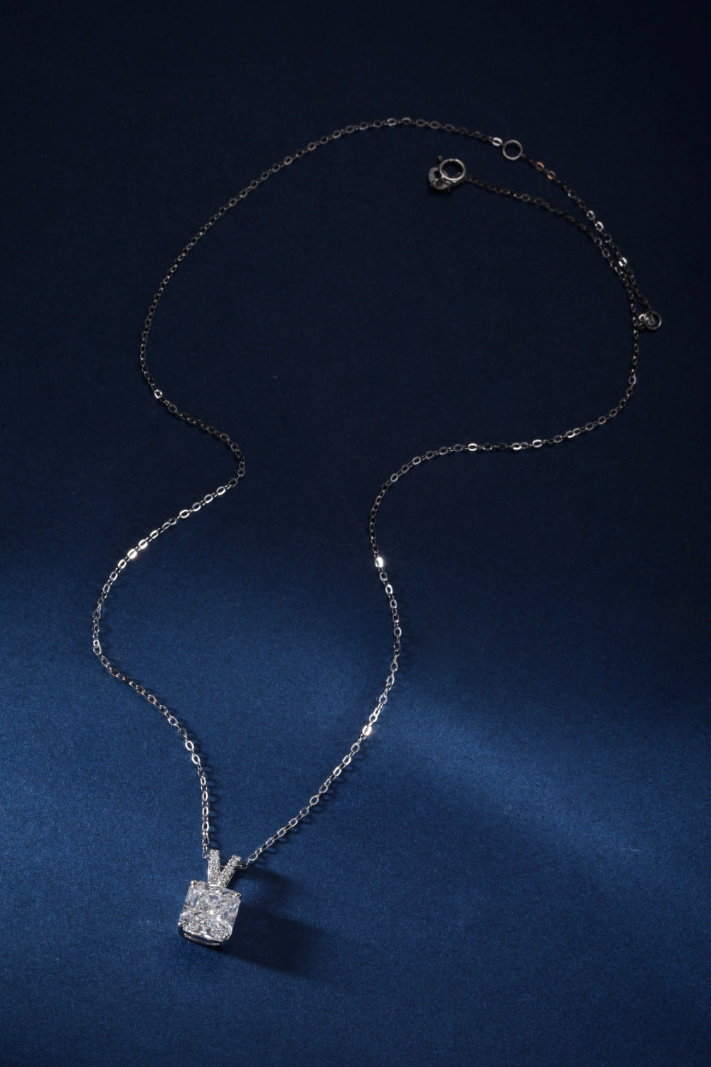 CF26-N004 | Cushion Brilliant Pendant | Heavy Pavé V-Bail & 4-Prong Setting