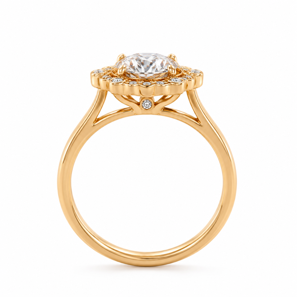 2.75-Carat Lab-Grown Diamond Jewelry Set, 18K Yellow Gold