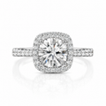 1.598‑Carat Round Lab‑Grown Diamond Solitaire Ring, PT950 Platinum Band