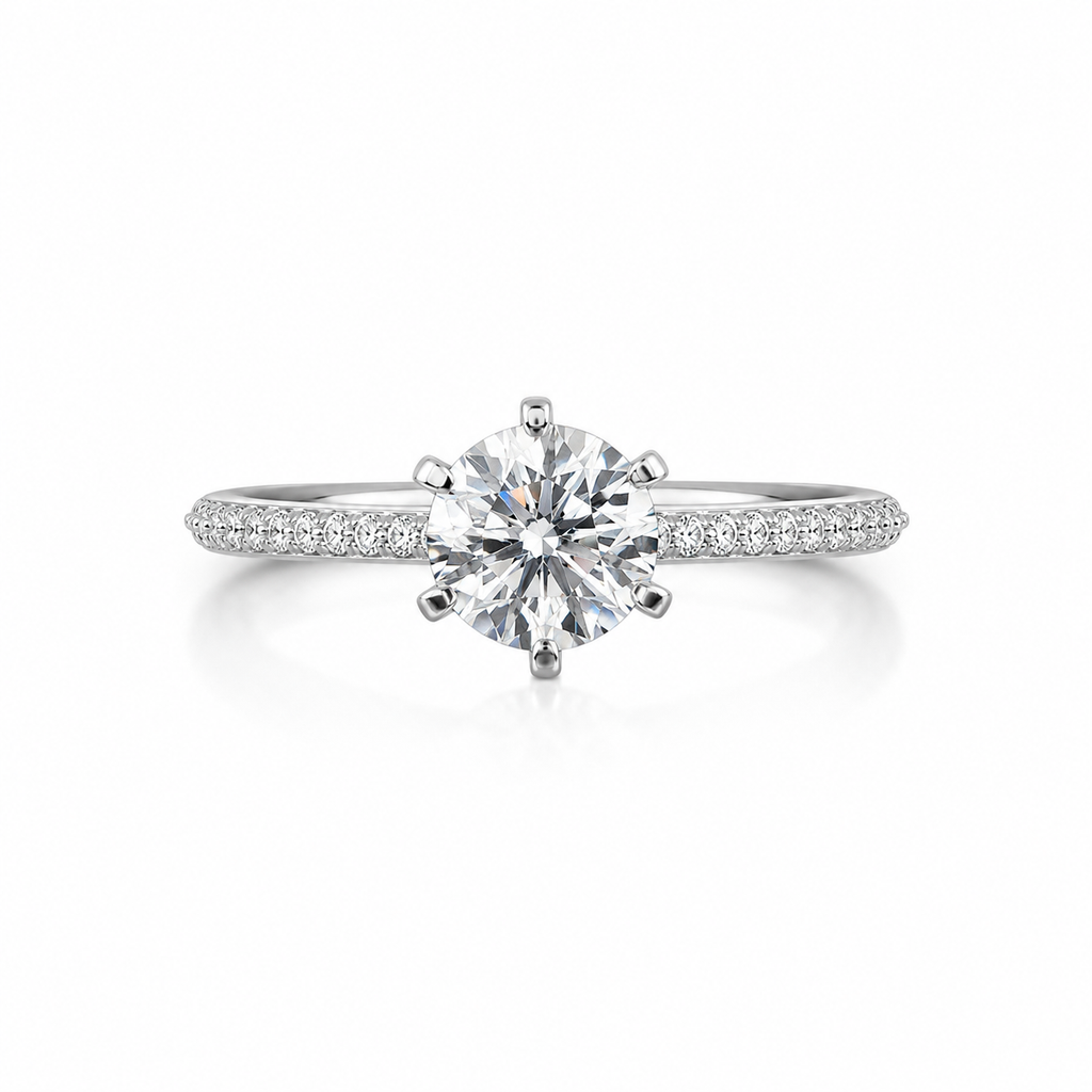 1.05‑Carat Round Diamond Solitaire Ring, PT950 Platinum Band