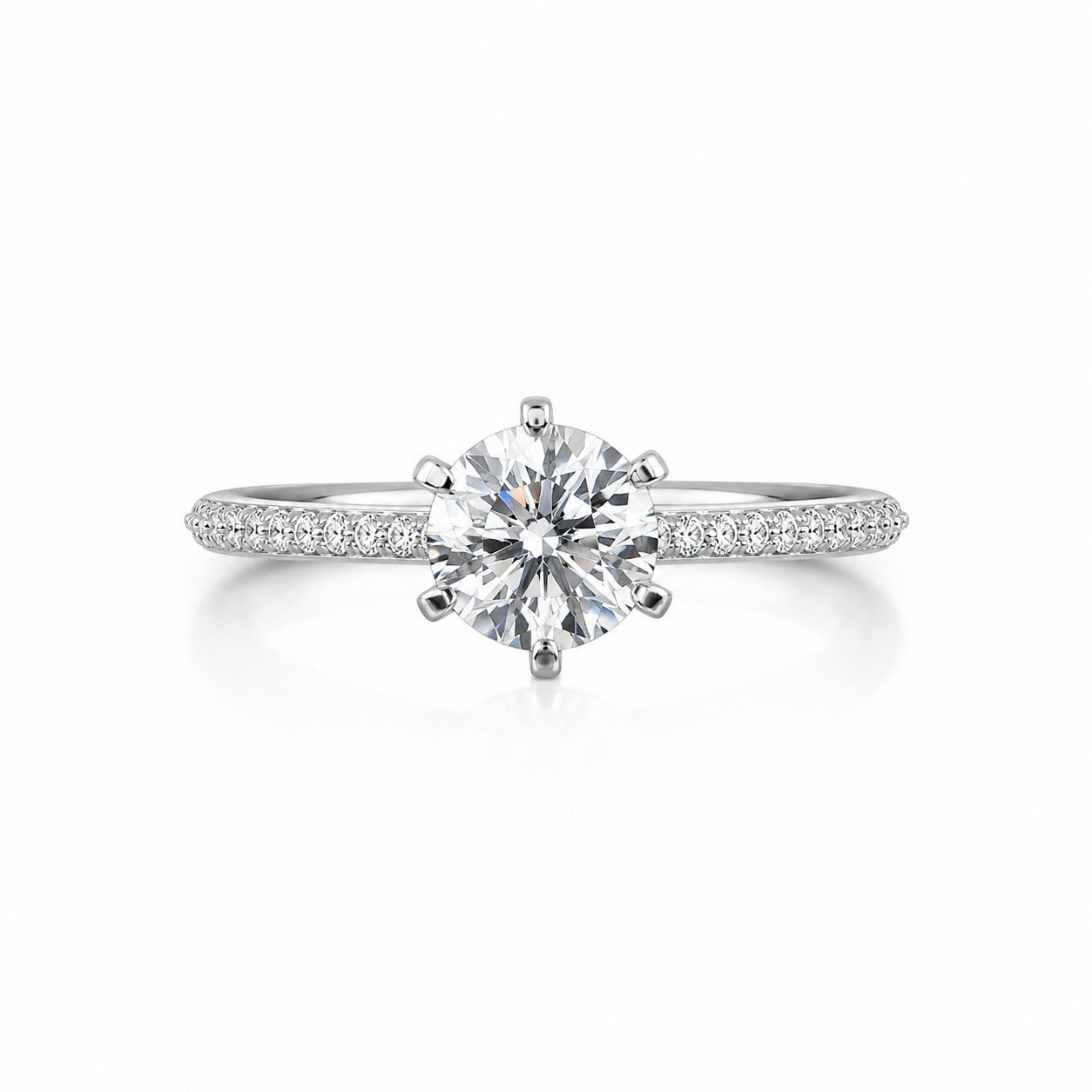 1.05‑Carat Round Diamond Solitaire Ring, PT950 Platinum Band