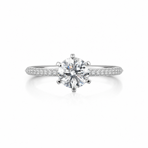 1.05‑Carat Round Diamond Solitaire Ring, PT950 Platinum Band