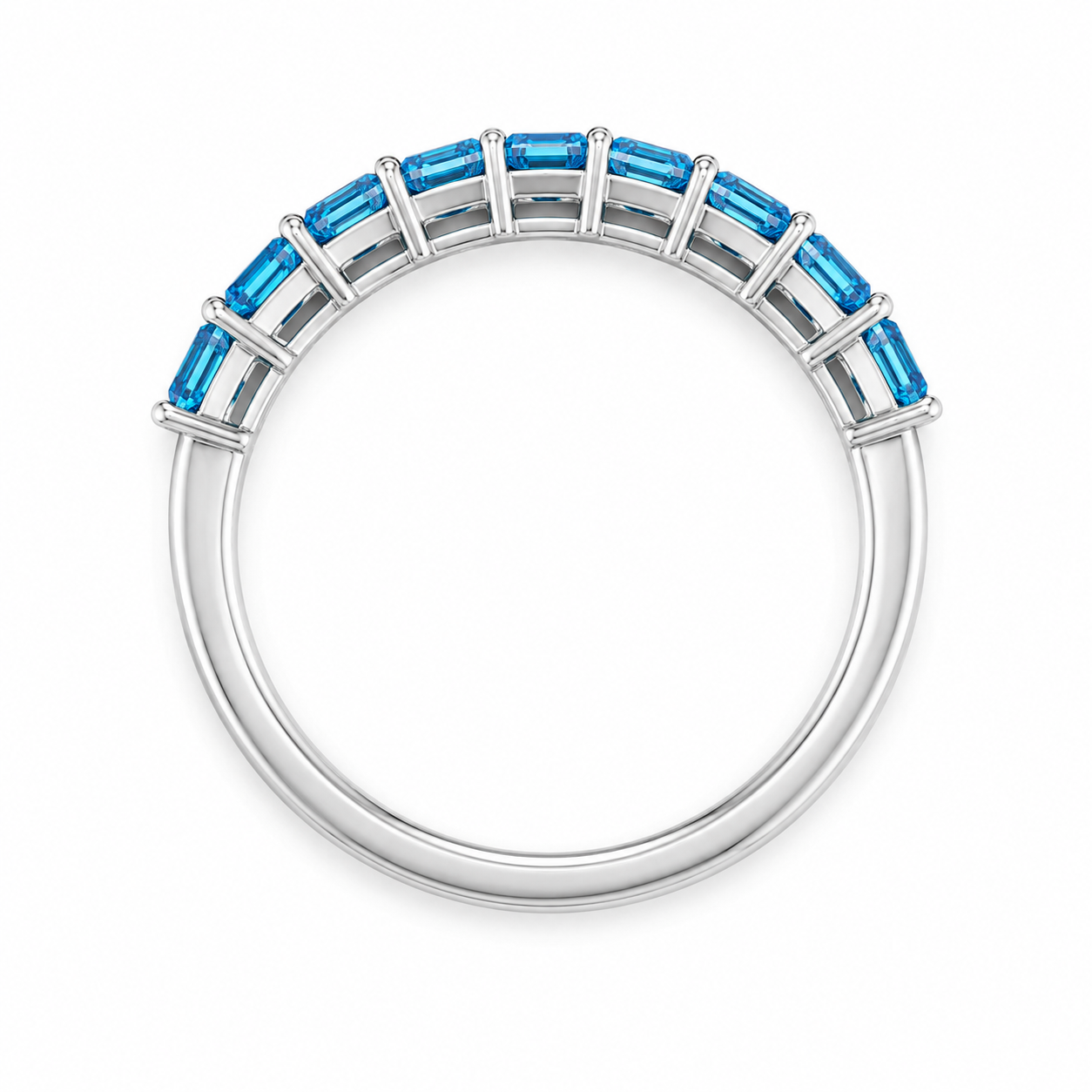 1.1-Carat Diamond Eternity Ring, PT950 Platinum Band