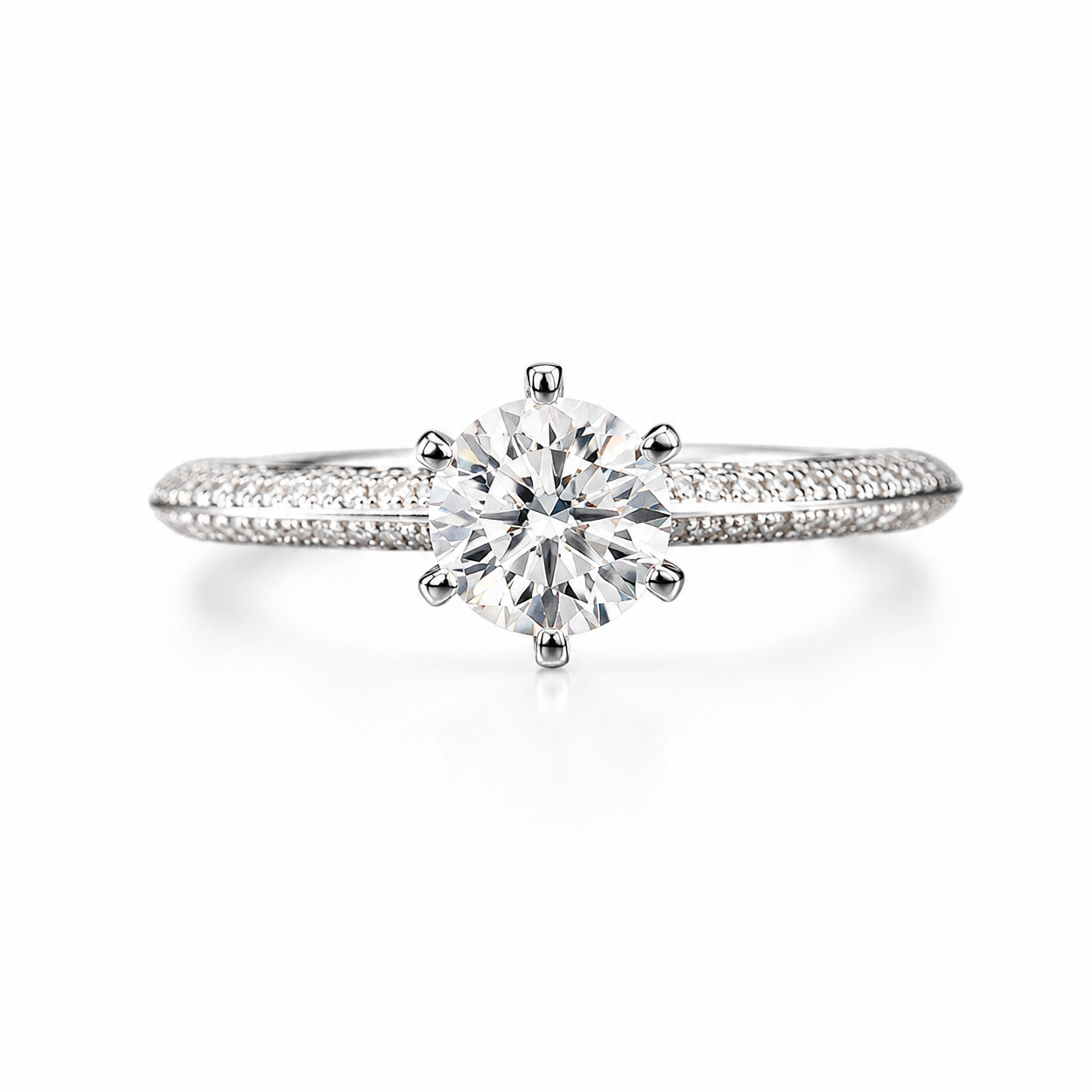 1.05‑Carat Round Diamond Solitaire Ring, PT950 Platinum Band