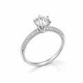 1.05‑Carat Round Diamond Solitaire Ring, PT950 Platinum Band