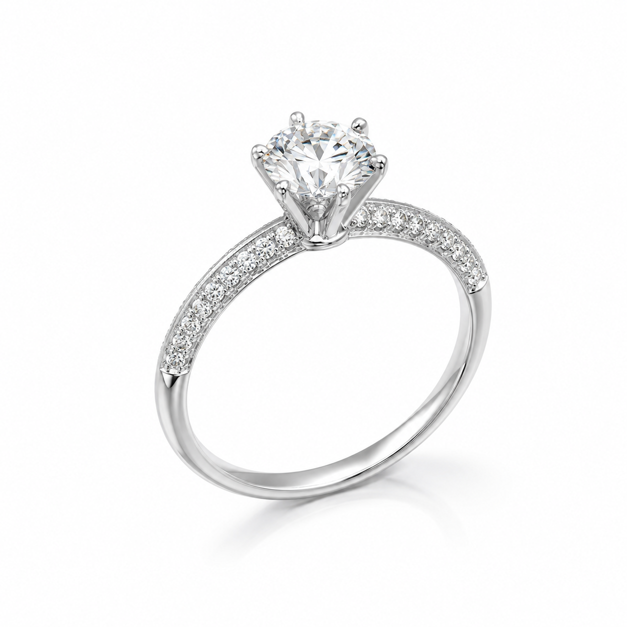 1.05‑Carat Round Diamond Solitaire Ring, PT950 Platinum Band