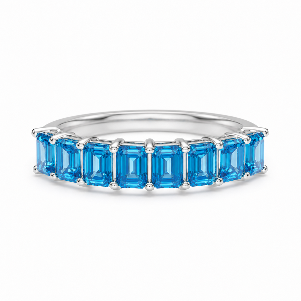 1.1-Carat Diamond Eternity Ring, PT950 Platinum Band