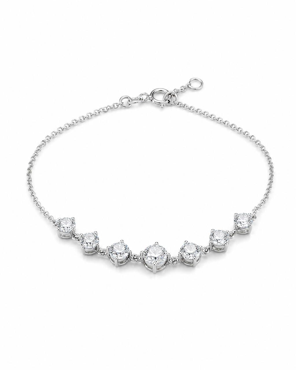1.98‑Carat Lab‑Grown Diamond Bracelet, PT950 Platinum Chain