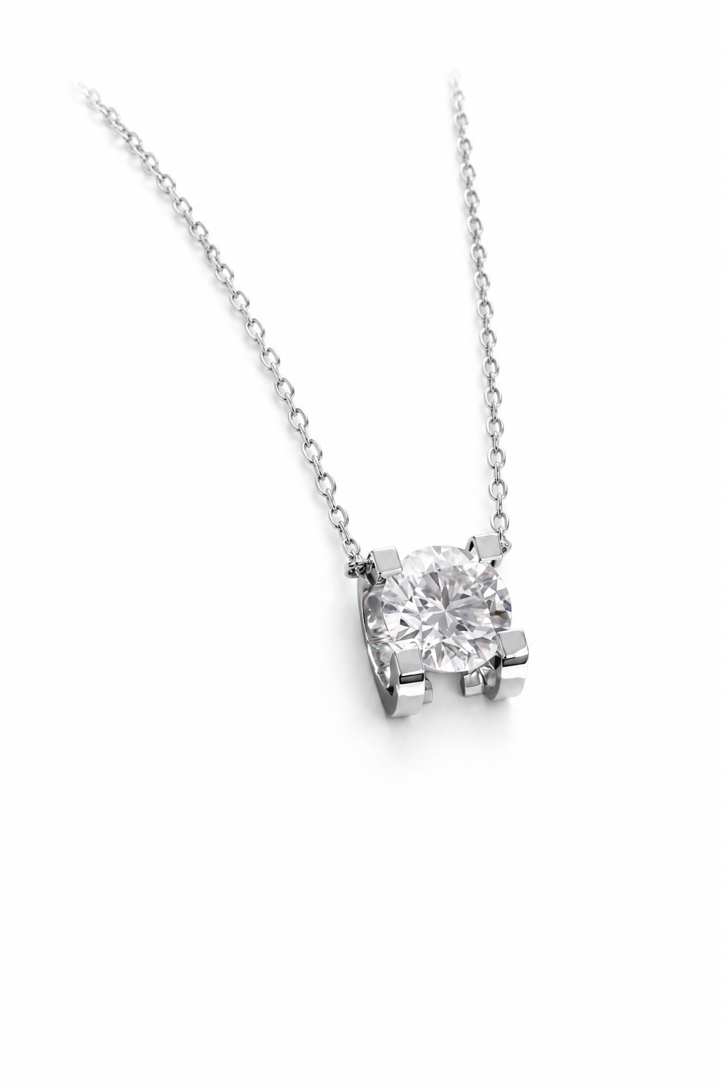 2.13‑Carat Lab‑Grown Diamond Necklace & Stud Earrings Set, PT950 Platinum