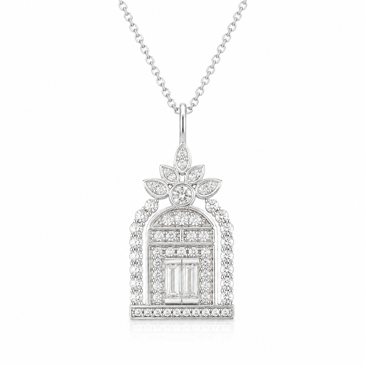 1.25‑Carat Gate‑of‑Bliss Diamond Pendant Necklace, PT950 Platinum
