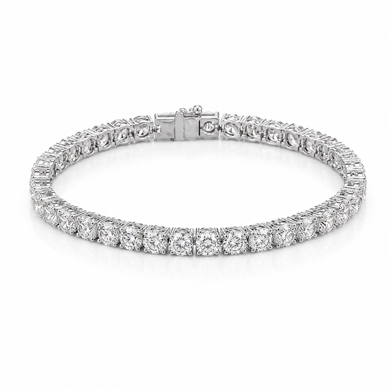 9.7‑Carat Total Tennis Bracelet, PT950 Platinum