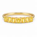 1.05-Carat Yellow Diamond Eternity Ring, 18K Gold Band