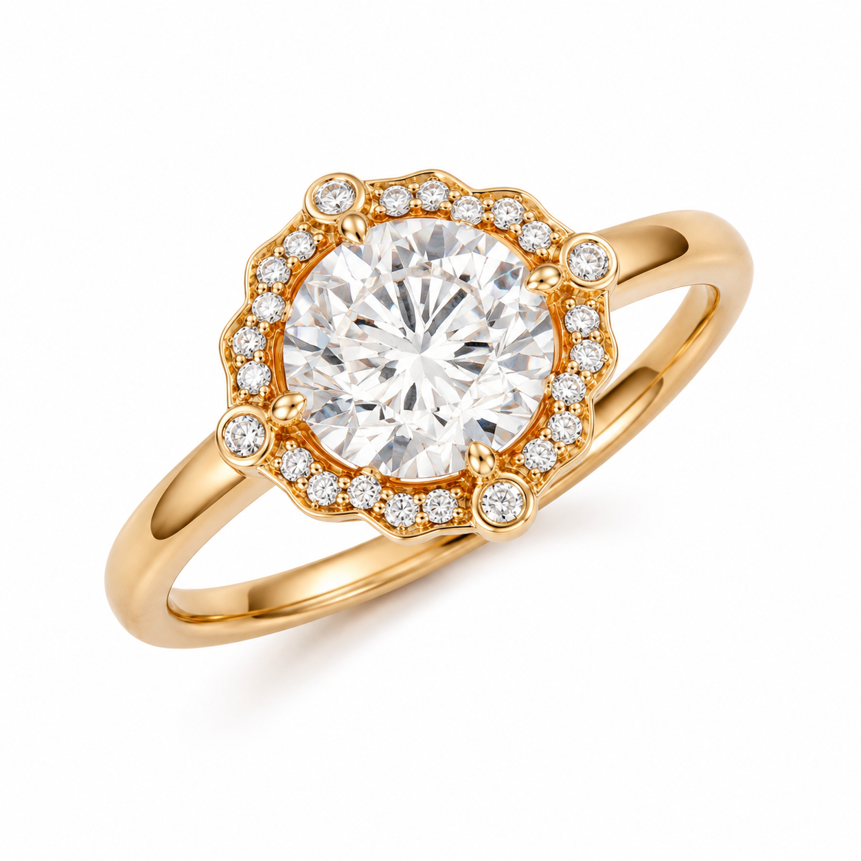 2.75-Carat Lab-Grown Diamond Jewelry Set, 18K Yellow Gold