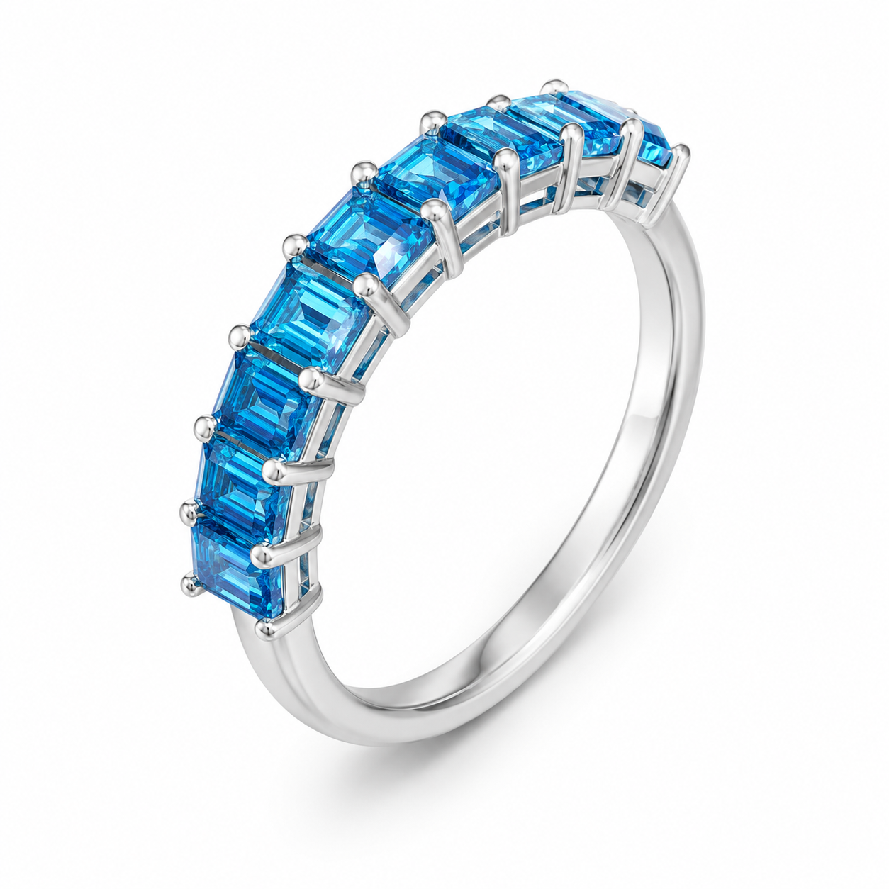 1.1-Carat Diamond Eternity Ring, PT950 Platinum Band