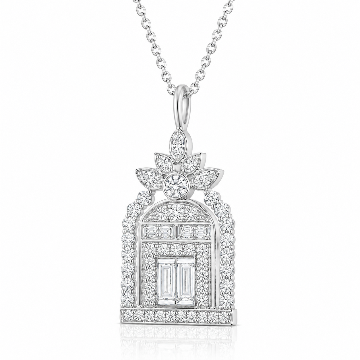 1.25‑Carat Gate‑of‑Bliss Diamond Pendant Necklace, PT950 Platinum