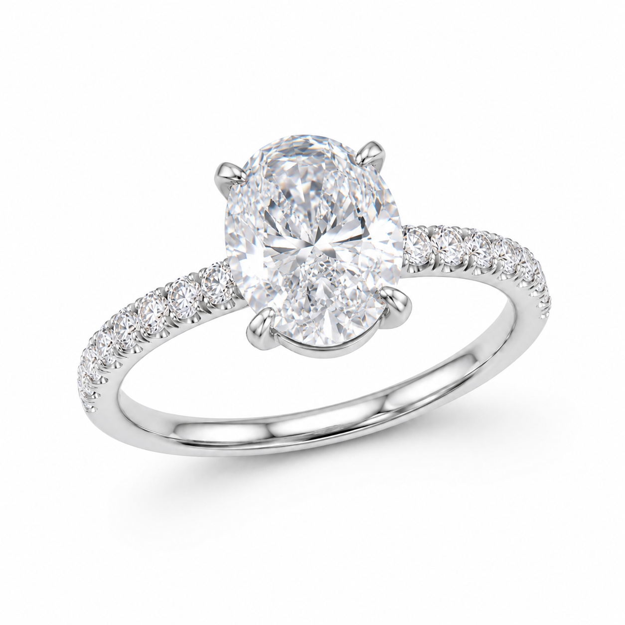 2.32‑Carat Oval‑Cut Diamond Solitaire Ring, PT950 Platinum Band