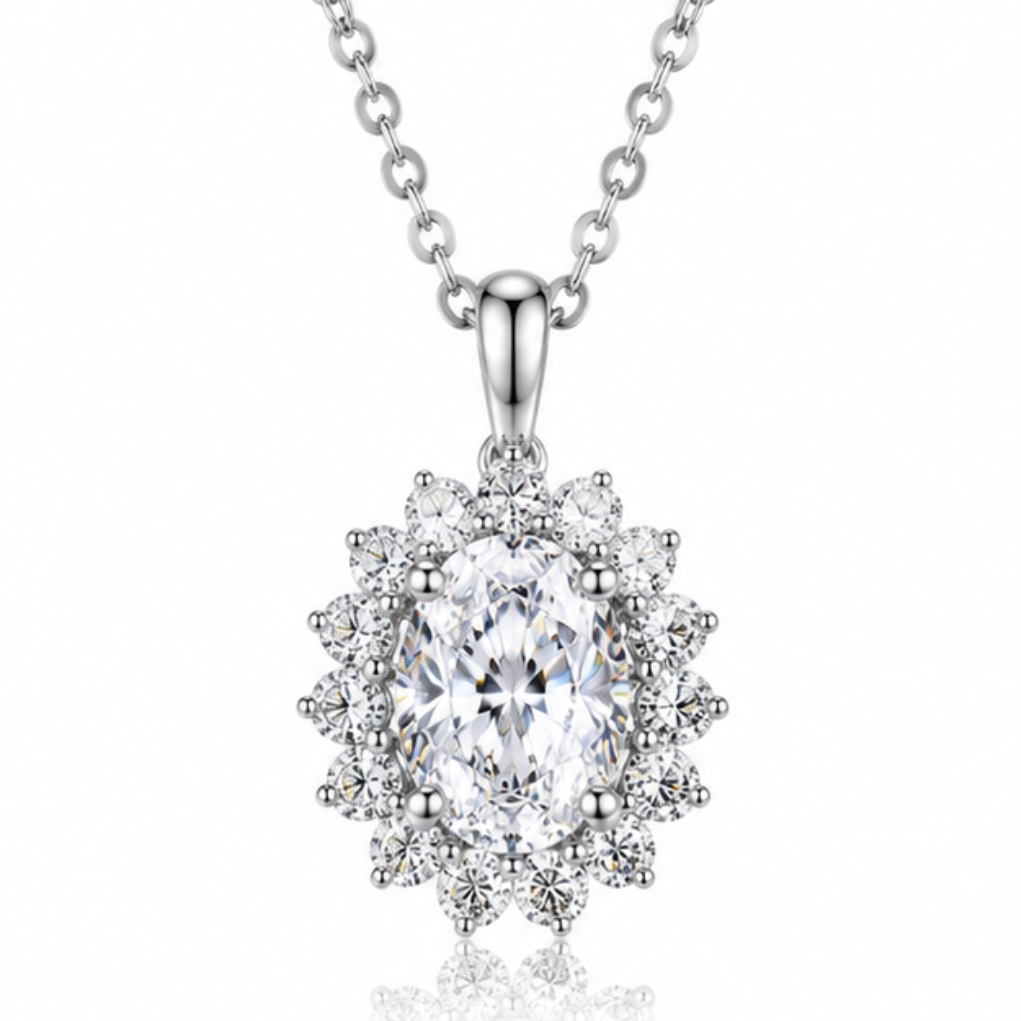 2.23‑Carat Oval Diamond Jewelry Set, PT950 Platinum