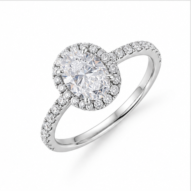 2.23‑Carat Oval Diamond Jewelry Set, PT950 Platinum