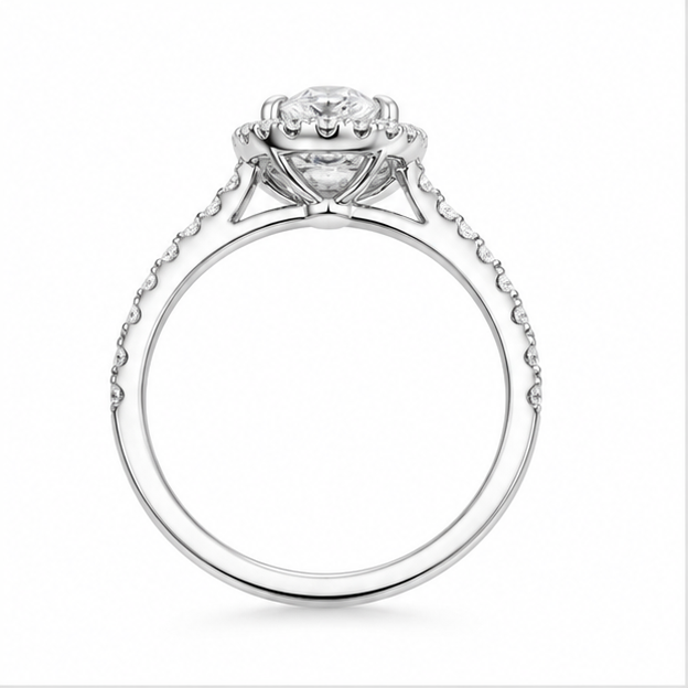 1.25‑Carat Oval Diamond Solitaire Ring, PT950 Platinum Band